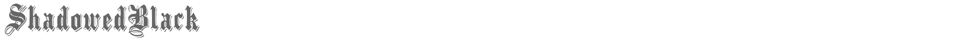 Black family Shadowed Black.ttf font preview